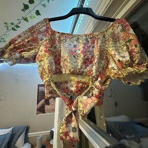 Floral Off-Shoulder Women's Top